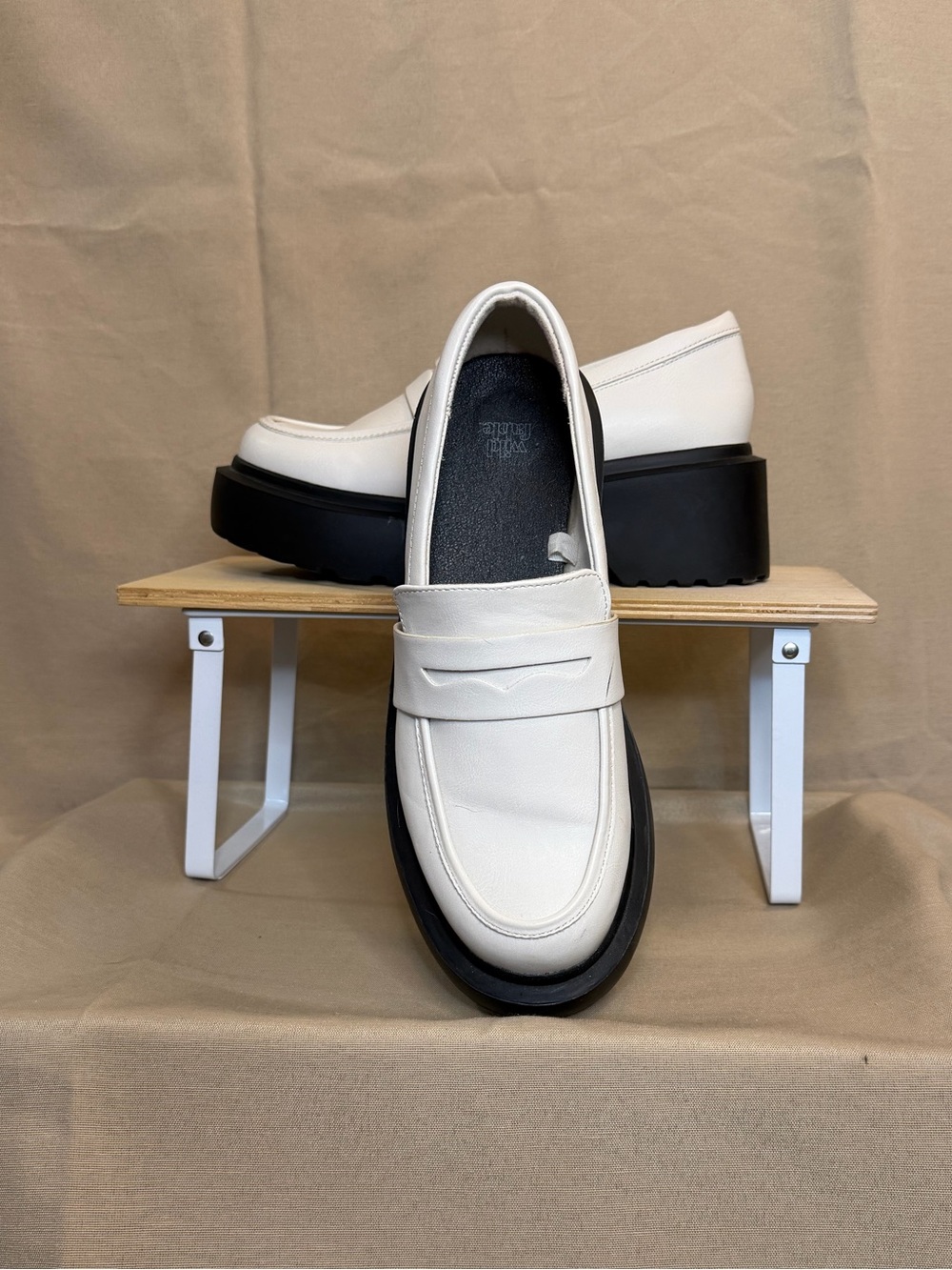 wild fable White Platform Penny Loafers with Black Sole - Picture 3 of 4